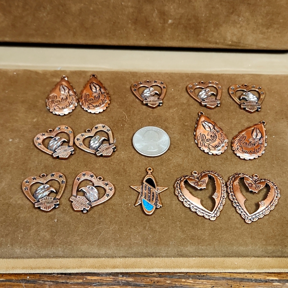 Copper Harley Davidson Charms (14)